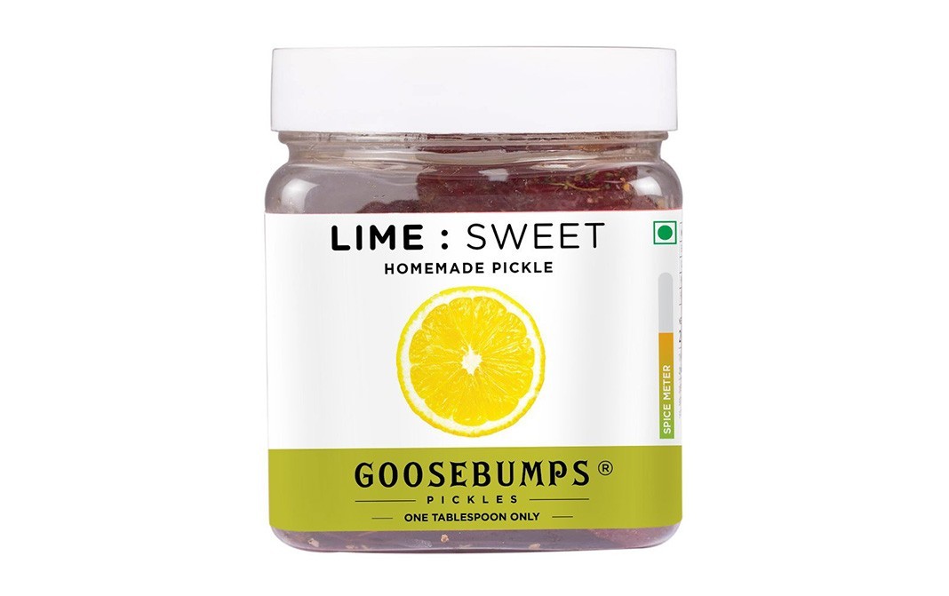 Goosebumps Lime : Sweet Homemade Pickle   Glass Jar  250 grams